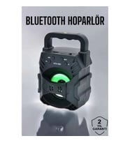 Mey İthalat® Işıklı Bluetooth Hoparlör Müzik ve Renkli Işık Taşınabiilir