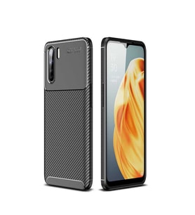 Oppo A91 Kılıf Karbon Silikon Case (Siyah)