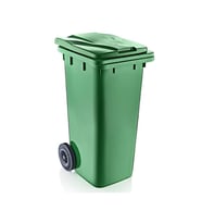 Omnipazar SY-6506 Eko Tekerlekli Kapaklı Plastik Çöp Konteyneri 120 lt (Yeşil)
