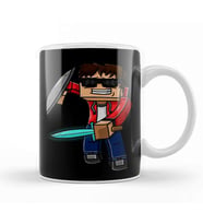 Minecraft Mine Craft Character Sword Kupa Bardak Porselen