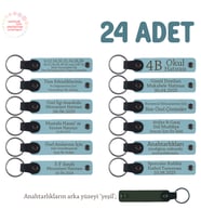 Gök Mavi & Yeşil, Geleneksel Etkinlikler İçin Özel Üretim, 24' lü Set, Hediyelik Hatıra Anahtarlık