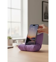 Yastık Figürlü Özel Tasarım Telefon Standı (Mor)