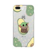 Iphone 7 Plus / 8 Plus Uyumlu Baby Yoda Desenli Şeffaf Telefon Kılıfı