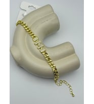 Vip Gold Queen M Harf Taşlı Bileklik - 26vipb20