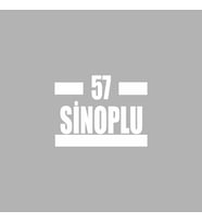 57 Sinoplu Araba Sticker siyah 16x9 CM (Beyaz)