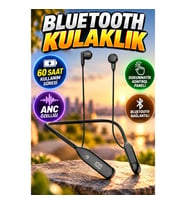 60 Saat Kullanım Süreli Bluetooth Kulaklık Kablolu ANC Özellikli Dokunmatik Kontrol Paneli ile