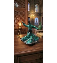 Seramik Semazen Biblo / Yeşil -22cm