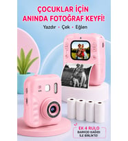 Çocuklar İçin Anında Baskı Yapan Dijital Fotoğraf Makinesi – IPS Ekranlı, S