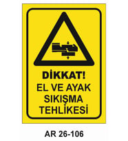 İŞ GÜVENLİĞİ UYARI LEVHASI 1 ADET PVC 21 X 29CM