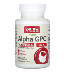 Jarrow Formulas, Alpha GPC, 300 mg, 60 Veggie Caps..USA MENŞEİ.64. (Renksiz)