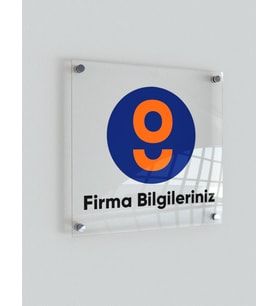 OFİS TABELASI PLEKSİ kişiye özel baskılı
