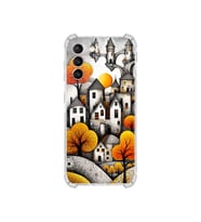 PrintiFy Samsung Galaxy S21 ile Uyumlu Düşlerin Dansı Serisi Göçebe Şatolar Tasarımlı Uv Baskılı Köşe Korumalı Antişok Kılıf