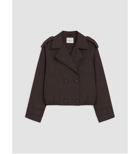 LCW EVERYDAY Kahverengi Kruvaze Yaka Oversize Kadın Trençkot