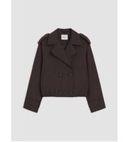 LCW EVERYDAY Kahverengi Kruvaze Yaka Oversize Kadın Trençkot