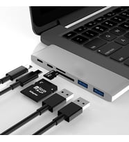 Ally 6 İn1 Usb-C Hub Daul USB 3.0 Type-C Şarj Kart Reader Çoğaltıcı Hub-(5775 - SSSSSS9937-6