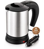12V Araç Çakmak Girişli Paslanmaz Çelik Araç İçi Su Isıtıcı Seyahat Tipi Kettle