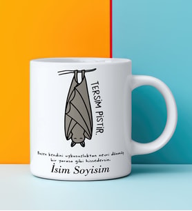 Komik - Esprili Kupa TERSİM PİSTİR Tasarımlı İsim Soyisim Yazılı Kişiye Özel Kupa Bardak