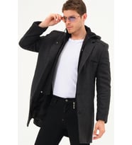 PLT8371 DEWBRRY ERKEK PALTO-DİAGONAL ANTRASIT