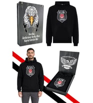 BEŞİKTAŞ ERKEK KAPÜŞONLU SWEATSHIRT UV KUTU HEDİYELİ