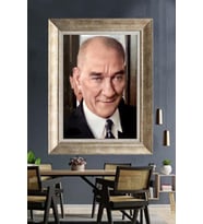 Gümüş Çerçeveli Atatürk Tablo za27