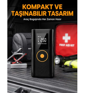Dijital Göstergeli Taşınabilir Hava Kompresörü Güçlü Şişirme Performansı Yeni Nesil