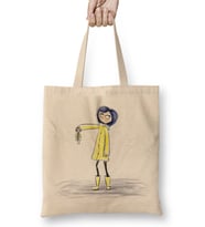 Coraline Watercolor Bez Çanta Uzun Saplı