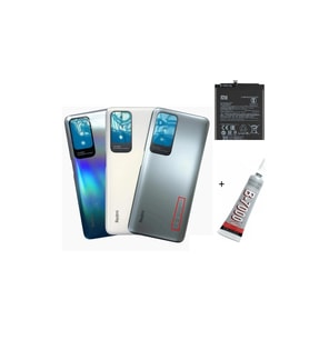 REDMİ NOTE 10 Uyumlu ARKA BATARYA KAPAĞI ,BATARYA VE B7000 YAPIŞTIRICI (YEŞİL)