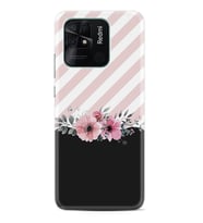 Xiaomi Poco X3 Pro M4 Pro X4 Pro C40 10C Kılıf Desenli Silikon Strip Pink Flowers 1396