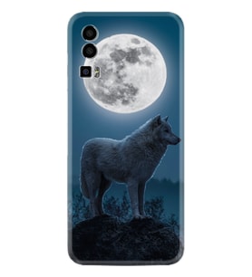 General Mobile Gm 23 Kılıf Resimli Desenli Silikon Platinium Series Moon Wolf 1820