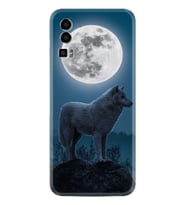 General Mobile Gm 23 Kılıf Resimli Desenli Silikon Platinium Series Moon Wolf 1820