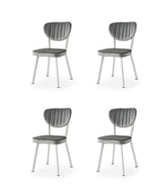 Star Demir Mutfak Sandalyesi 4 Lü Set  (Beyaz)