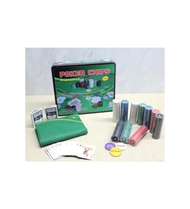 Kişiye Özel Metal Kutulu 500 Chip Ve 2 Adet İskambil Kağit Setine Sahip Poker Oyunu - 32x28cm