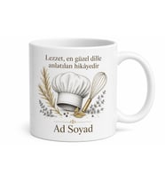Dünya Gastronomi Günü Şeflere Özel Tasarım Porselen Kupa Bardak Hediye
