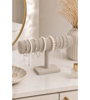 Bej Süet Takı ve Bileklik Organizeri 23x17 cm, şık ve kullanışlı ürün