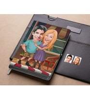 Bk Gift Kişiye Özel Sevgililer Karikatürlü Beyaz Defter-80 , Arkadaşa Hediye , Sevgiliye Hediye