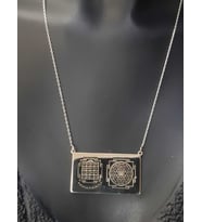 Vog Unisex Çift Yönlü Vashikaran&Kuber Yantra Aşk,Para,Sağlık.Başarı,Şans Mıknatısı Gümüş Kolye