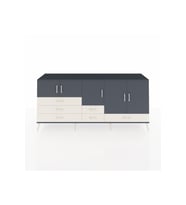 Hyperion Konsol 6 Raflı 6 Çekmeceli 5 Kapaklı 220x44x99 Antrasit-Antrasit/Aytaşı