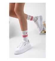 KADIN BEYAZ TAŞLI SNEAKER AYAKKABI