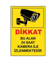 Bu Alan Kamera Ile Izlenmektedir Uyarı Levhası
