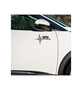 Opel Sintra kapı ayna altı için OPEL yazılı 2 adet sticker - atatürk sticker hediyeli