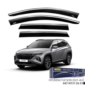 Hyundai Tucson Kromlu Cam Rüzgarlığı Niken 2021+ sonrası uyumlu (Beyaz)