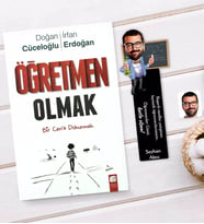 BK Gift Kişiye Özel Erkek Kimya Öğretmeni Karikatürlü Ahşap Kitap Ayracı Ve Öğretmen Olmak Kitabı Hediye Seti