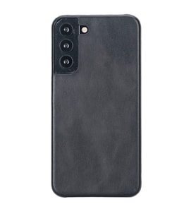 Samsung Galaxy S22 Plus Uyumlu Deri Arka Kapak UJ RST1 Siyah