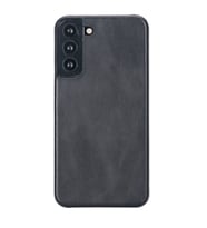 Samsung Galaxy S22 Plus Uyumlu Deri Arka Kapak UJ RST1 Siyah