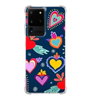 PrintiFy Samsung Galaxy S20 Ultra Uyumlu Retro Color 3 Baskılı Şeffaf Köşe Korumalı Antişok Kılıf