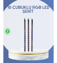 Mey İthalat® Dış Mekan Led Kayan Yıldız Işığı 10 Çubuk Aydınlatma