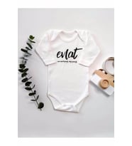 Evlat Uzun Kol Organik Baskı Bebek Body