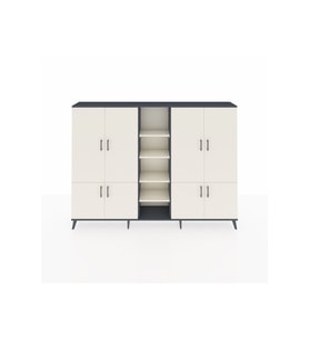 Arges Dolap 14 Raflı 8 Kapaklı 220x30x163 Antrasit-Aytaşı