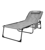 KingCamp Bavaria Cozy Premium 5 Kademeli Katlanır Şezlong Kampet Grey