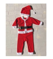 Unisex Çocuk Noel Baba Kostümü 3-6 Yaş-